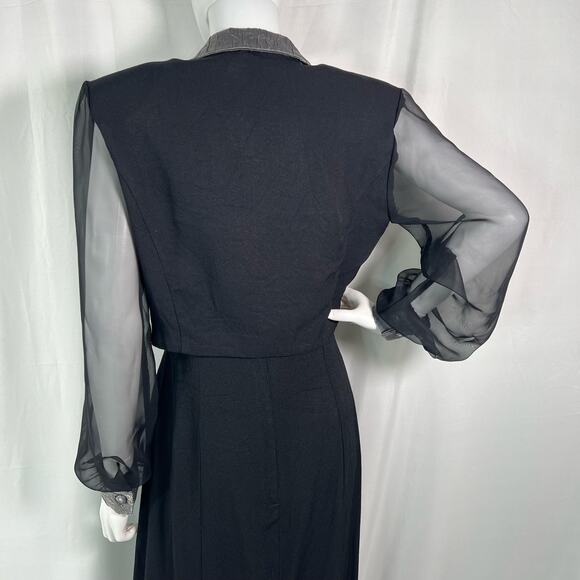 Vintage Scarlett Black 2-Piece Dress and Jacket Set - Picture 8 of 16